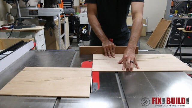 cutting knock down sides on tablesaw