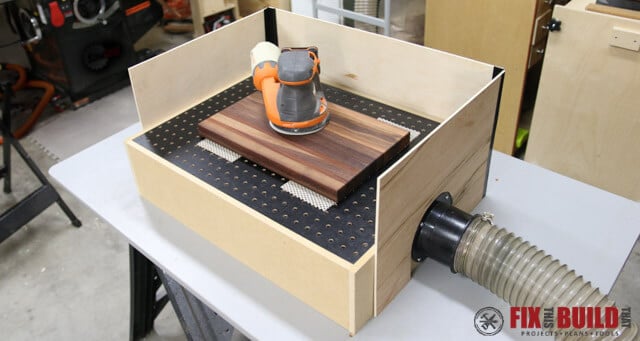 how to build a DIY downdraft sanding table