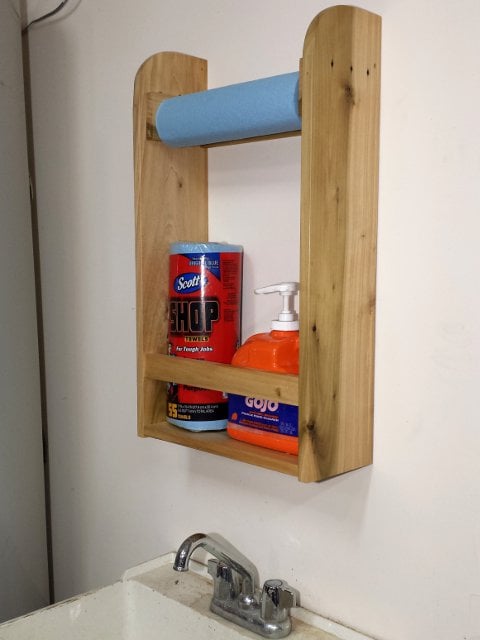 Finished above sink