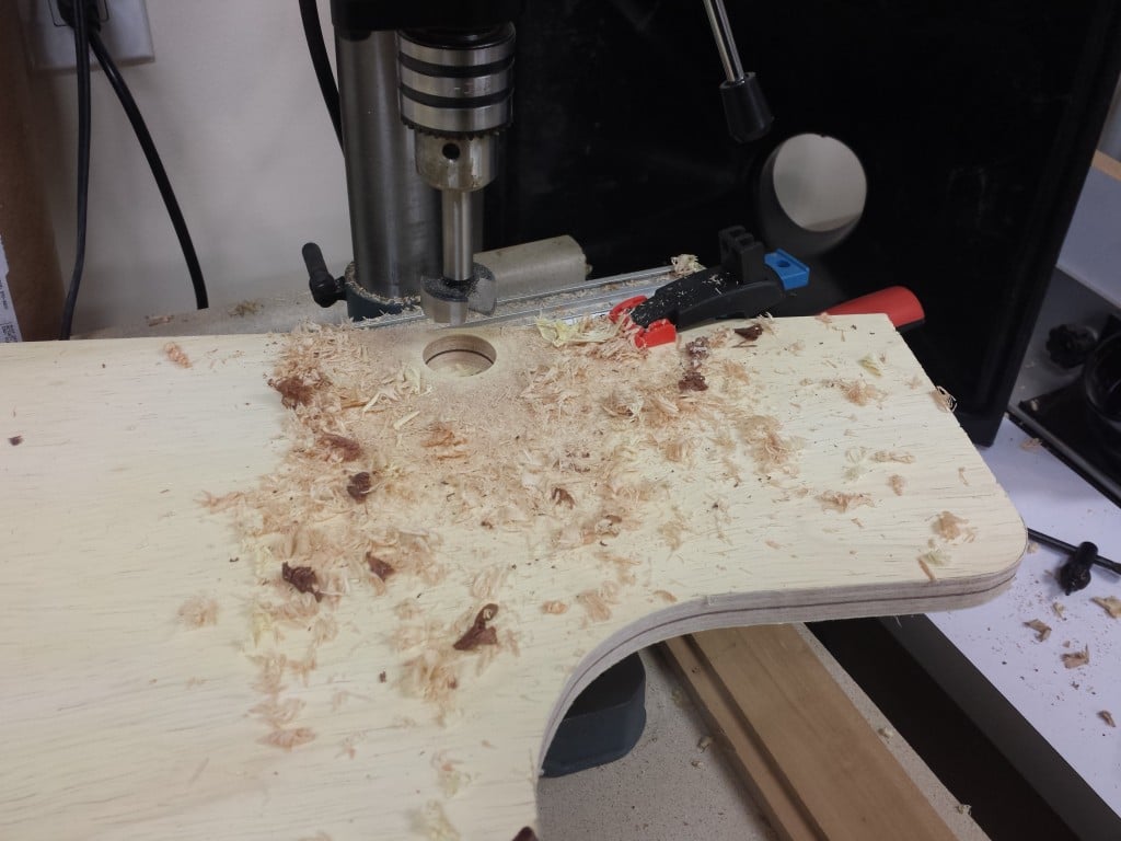 Drilling cord hole