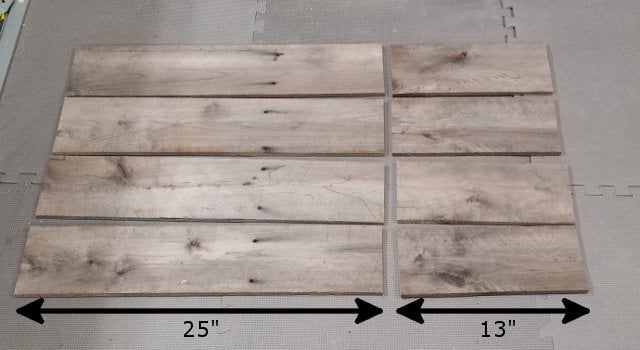 Cut Pallet Boards