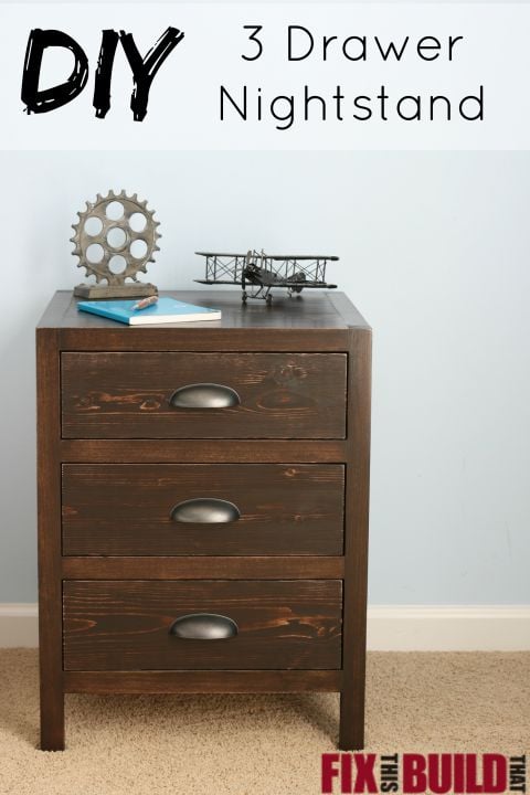 DIY Nightstand with Drawers