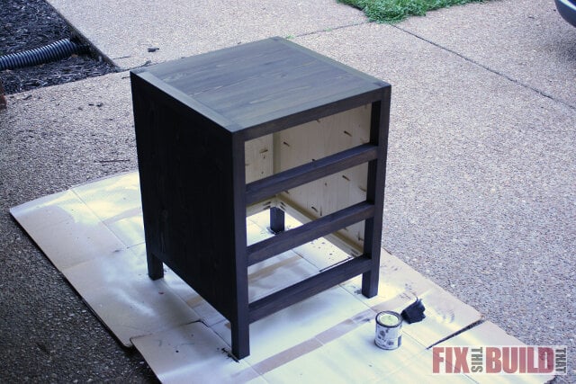 DIY 3 drawer nightstand