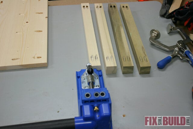 Drilling Pocket Holes in Nightstand