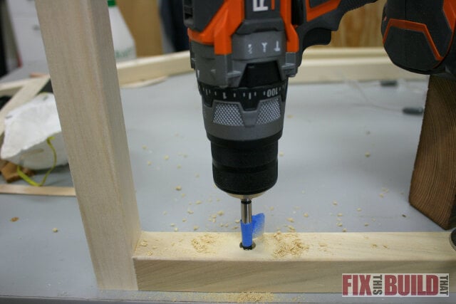 drill holes side table