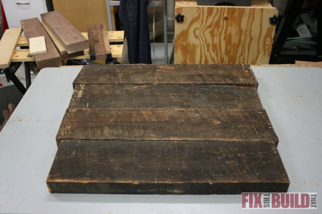 reclaimed wood side table