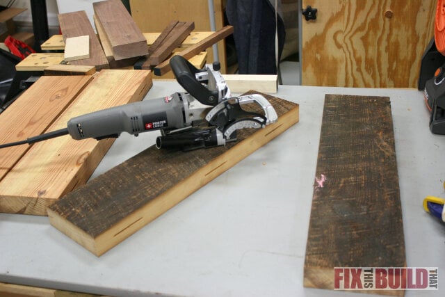 biscuit joiner reclaimed wood