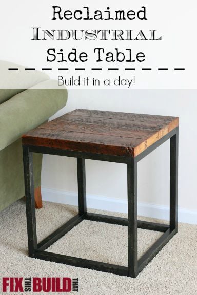 Reclaimed Industrial Side Table