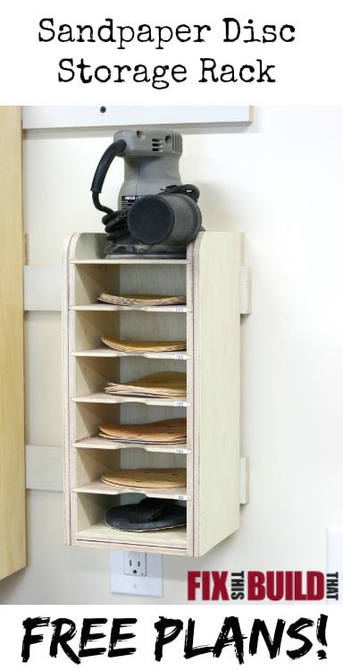 Sandpaper Disc Storage Rack