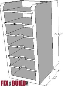 Sandpaper Disc Storage Station plan