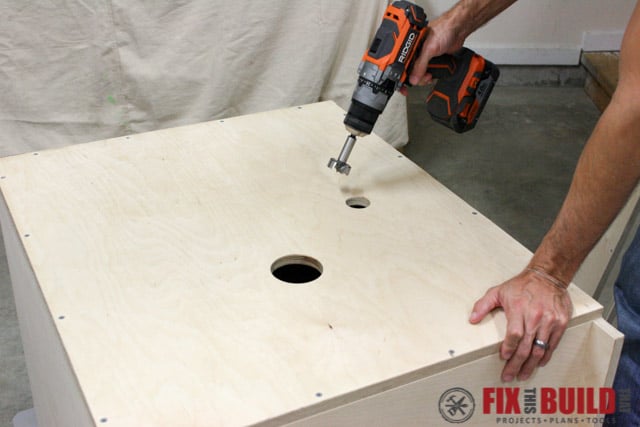 mobile miter saw stand back holes