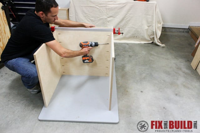 mobile miter saw stand mid shelf