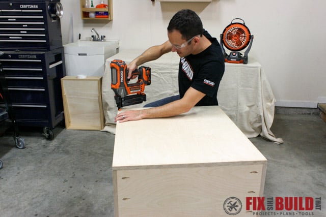 mobile miter saw stand nail gun