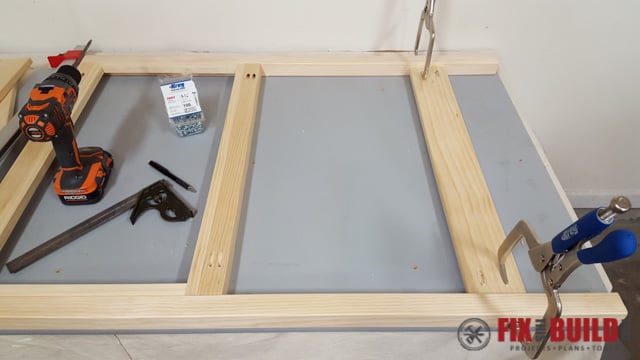 DIY Kids Workbench Back Frame