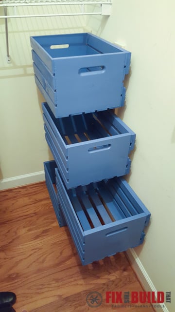 DIY Sliding Crate Closet Storage-107