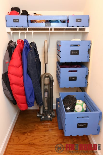 FixThisBuildThat Sliding Crate Closet Storage 2
