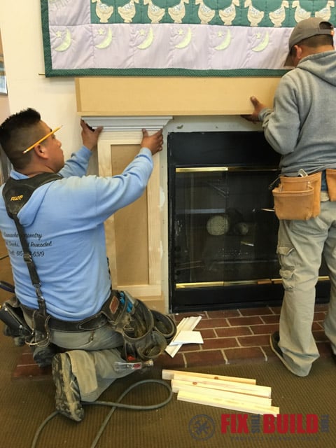 DIY Fireplace Surround and Mantel-43