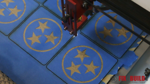Custom Laser Wood Coaster Set-32