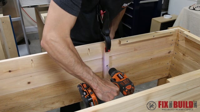 wooden ice chest assembly