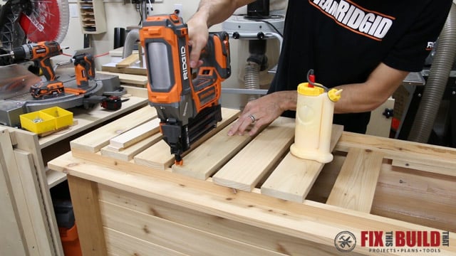 assembling wooden cooler box