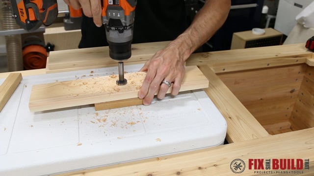 wooden cooler lid