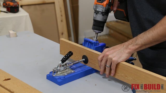 How to drill pocket holes for a cooler box
