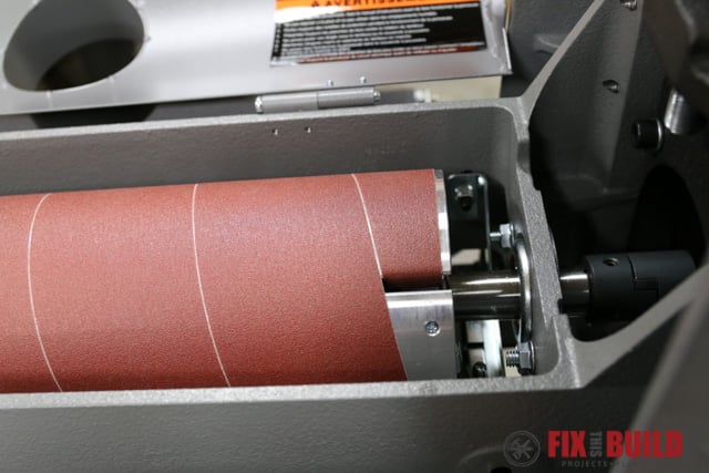 Changing sandpaper on a SuperMax 19-38