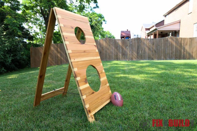DIY Football Toss Backyard Game