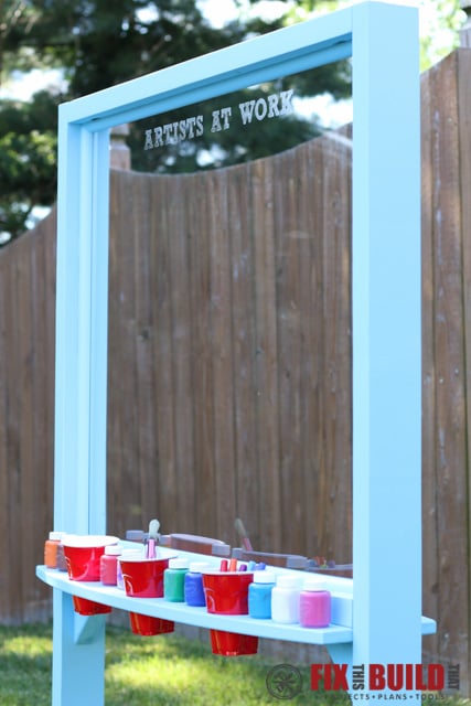 DIY Kids Outdoor Acrylic Easel-102