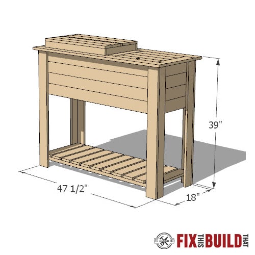 diy patio cooler plans