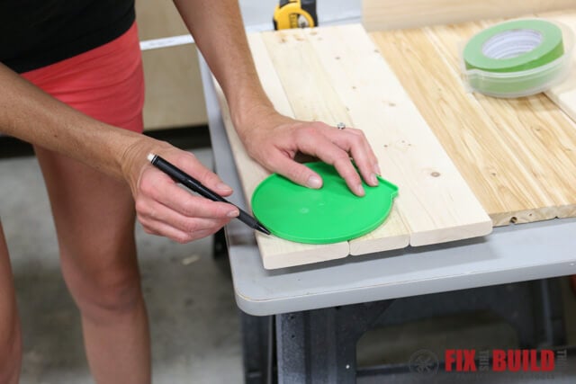 laying out a curve on the sides