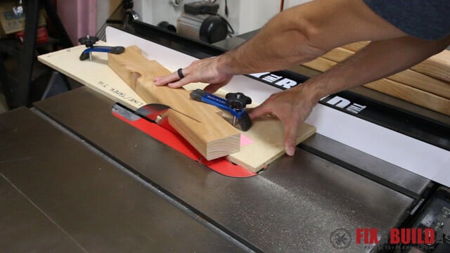 using taper jig on outdoor sofa upright