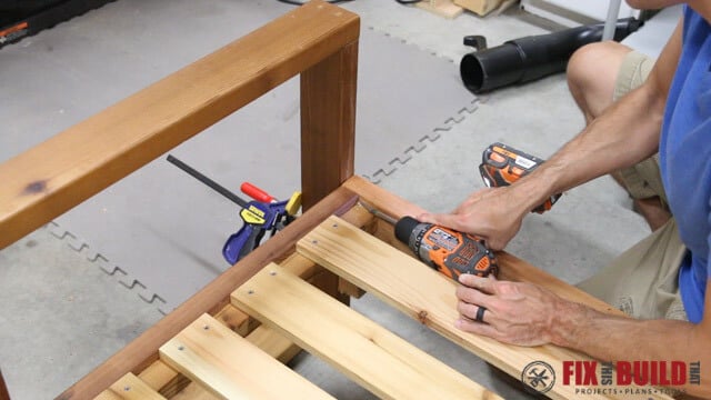 attaching seat to modern outdoor couch