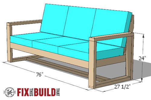 modern outdoor sofa plans