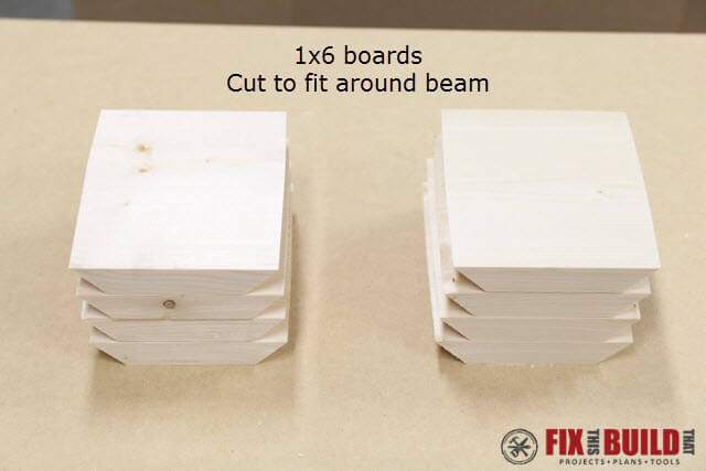 mitered trim for post