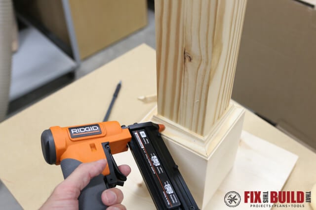 installing top trim on stocking post