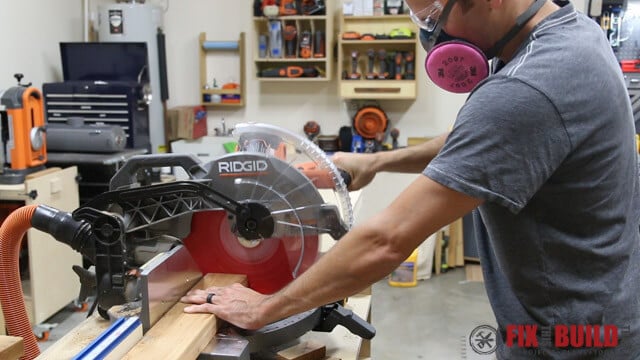 using ridgid miter saw on cedar