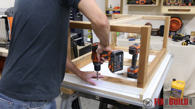 kreg face clamp and screwing down sides