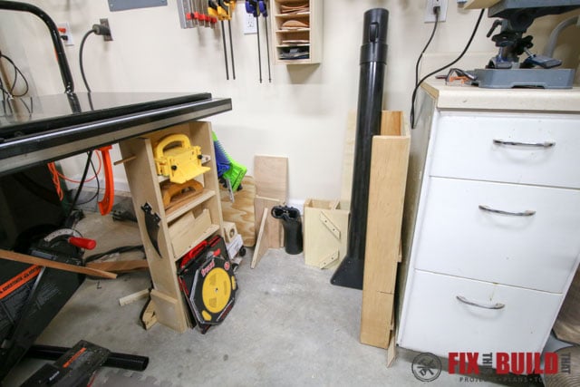 tablesaw floor storage