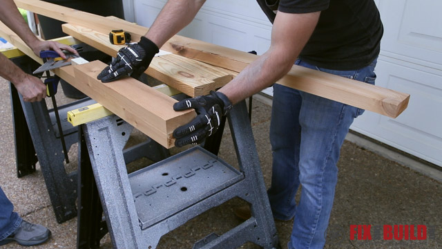 crosscutting 2x4 with circular saw