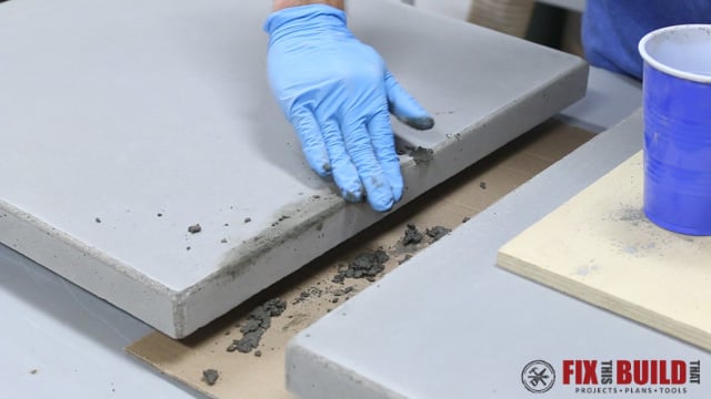 filling voids in a concrete top