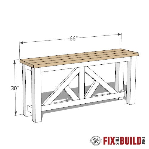 diy sofa table plan