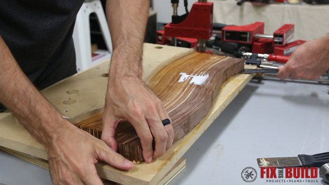 DIY Curved Cutting Board Bent Lamination-14