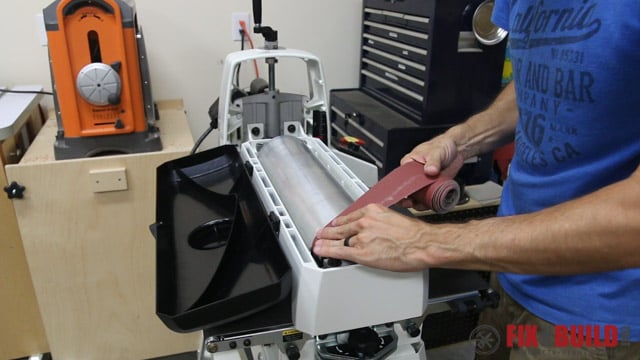 Changing sandpaper on JET 18-36 Drum Sander