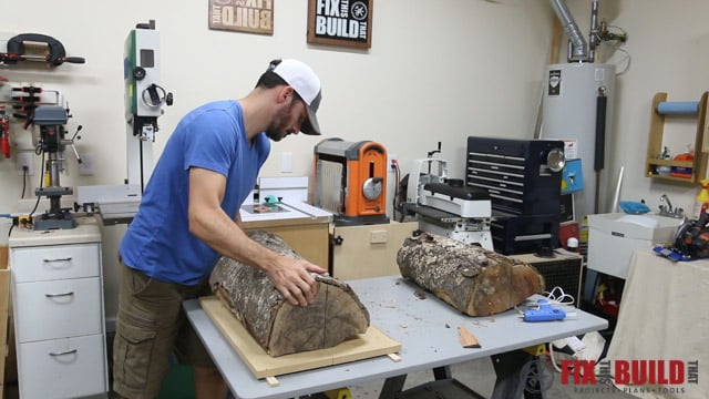 using a sled to mill firewood into lumber
