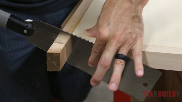 using a flush cut saw to trim hardwood