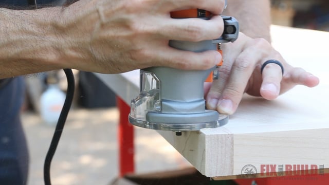 routing a profiled edge on a tabletop