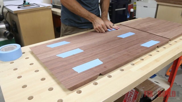 how to glue up a mitered box with tape
