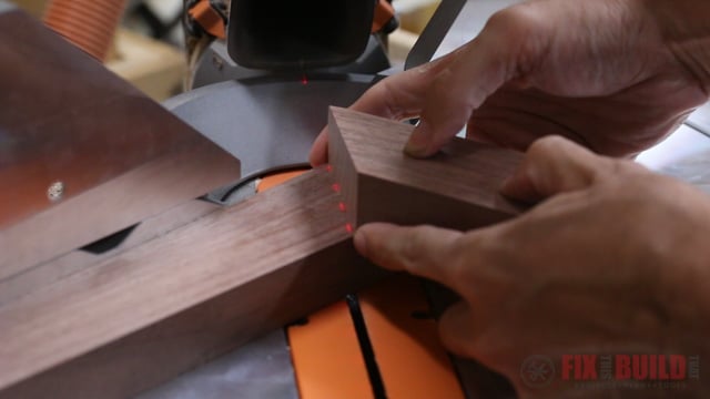 using laser on miter saw to cut accurate miters