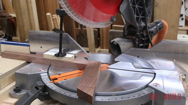 tapered and angled end table legs on the miter saw